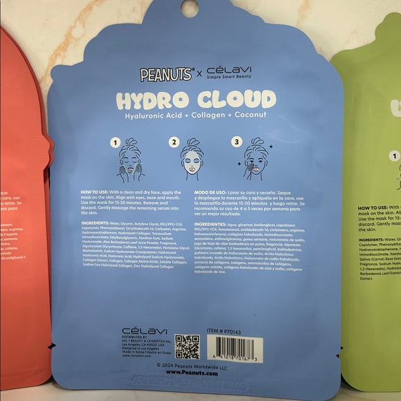 Peanuts X Cèlave Face Mask Set - You get 5! All brand new. Expire in 2028 - Picture 9 of 10